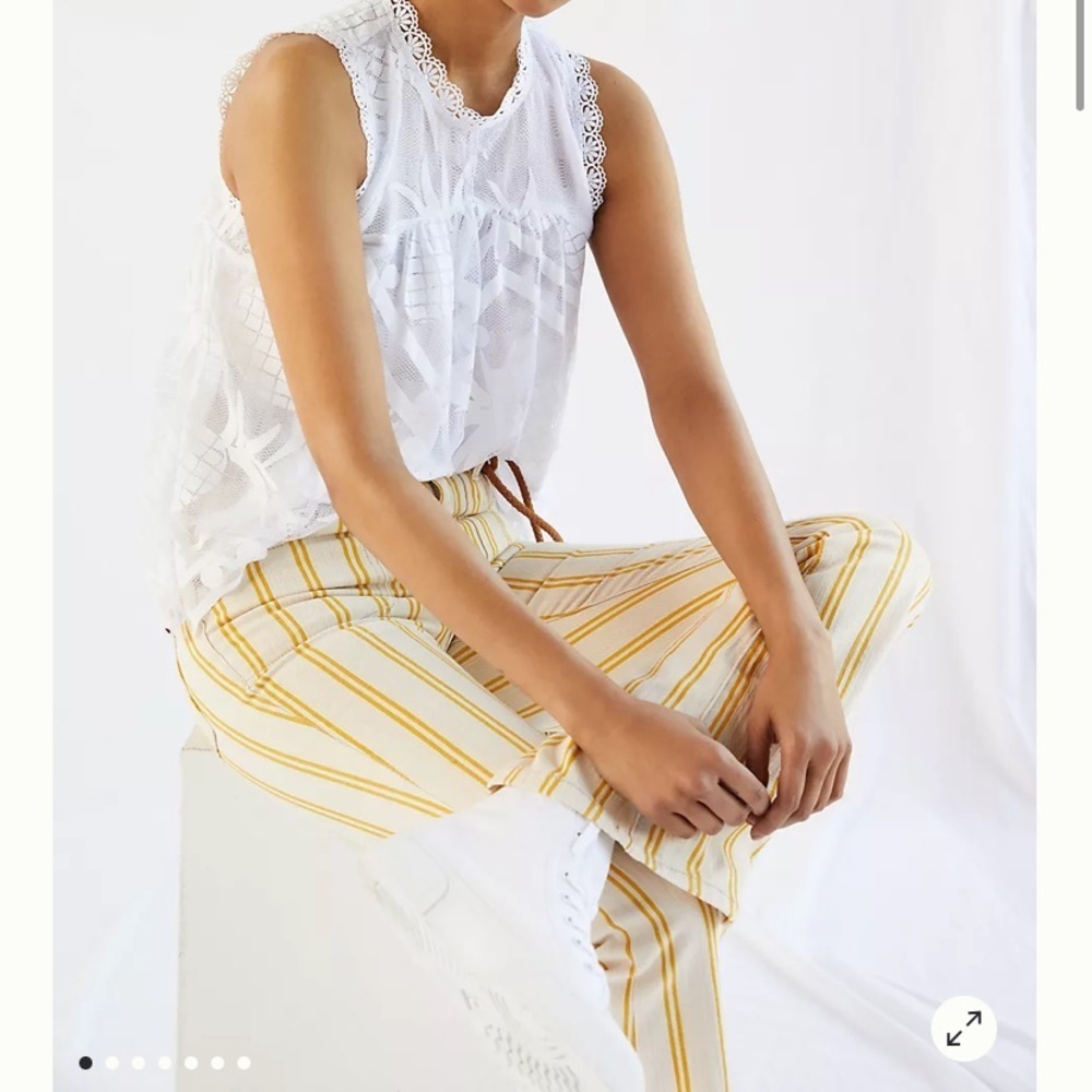 Anthropologie Maeve lace pineapple top new white - Picture 3 of 8